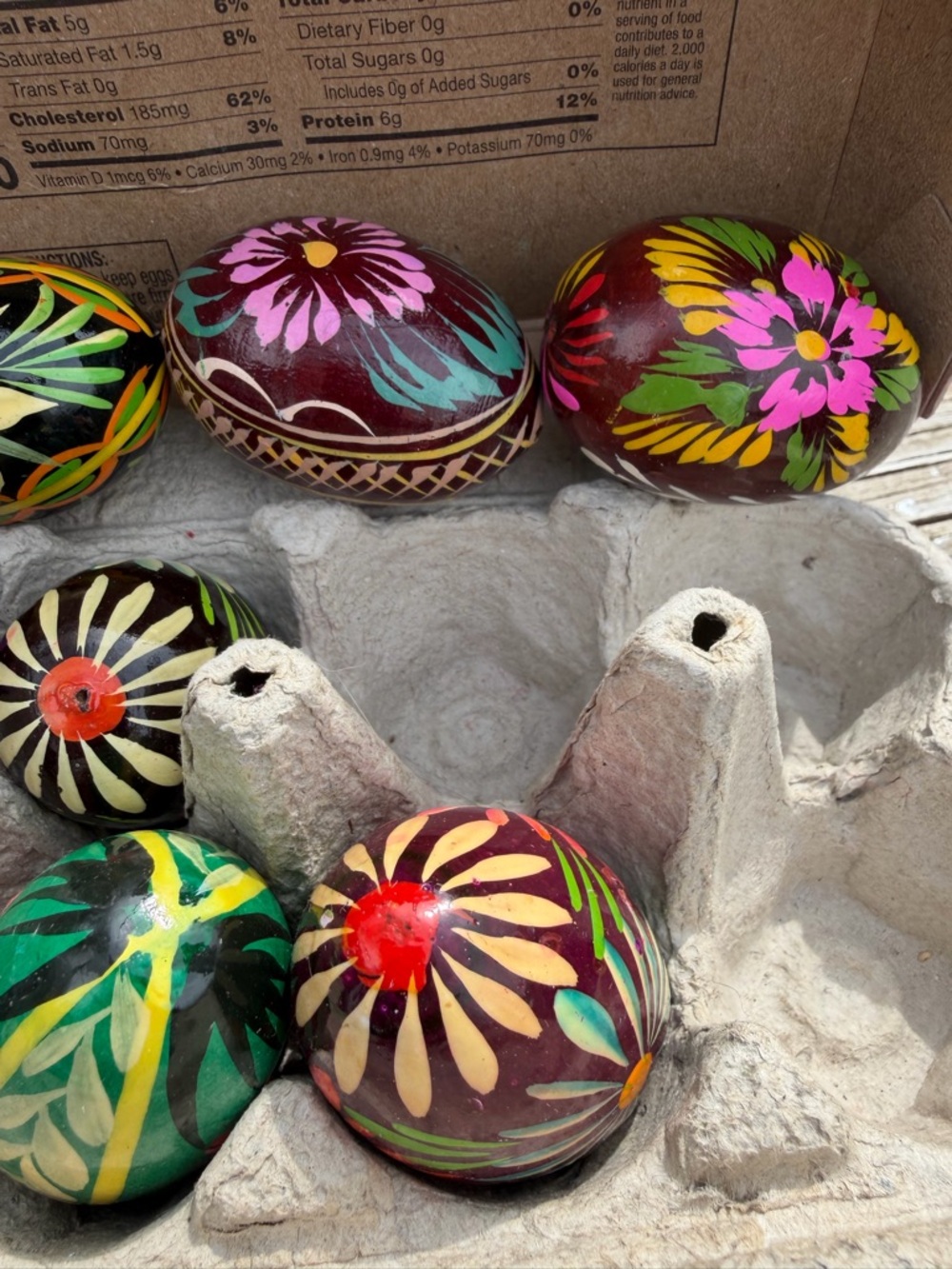 Handpainted Wood Eggs (13) As Is Collectible 1970’s Some With Paint Chipped - Picture 9 of 16